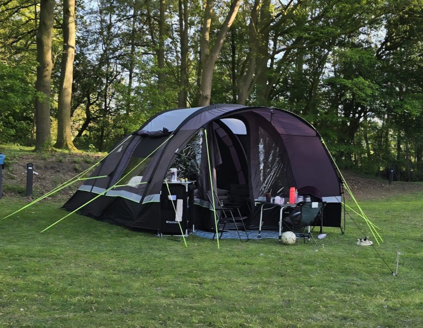 Obelink Columbia 5 Easy Air Tunneltent – Zo goed als nieuw!, Caravans en Kamperen, Ophalen, Zo goed als nieuw, Tot en met 5