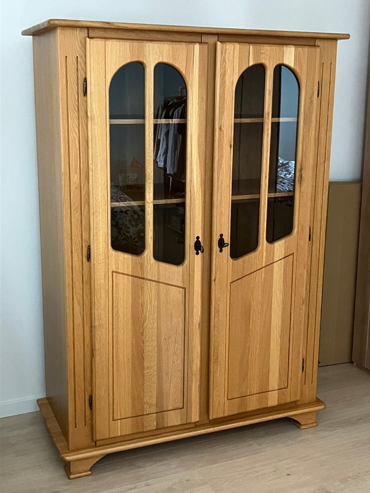 Kast eiken, Ophalen, Met deur(en), Gebruikt, 100 tot 150 cm