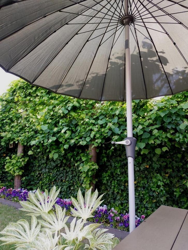 PARASOL, 2.80, kantelbaar, kaki of grijs NIEUW, Ophalen, Verstelbaar, Nieuw, 2 tot 3 meter