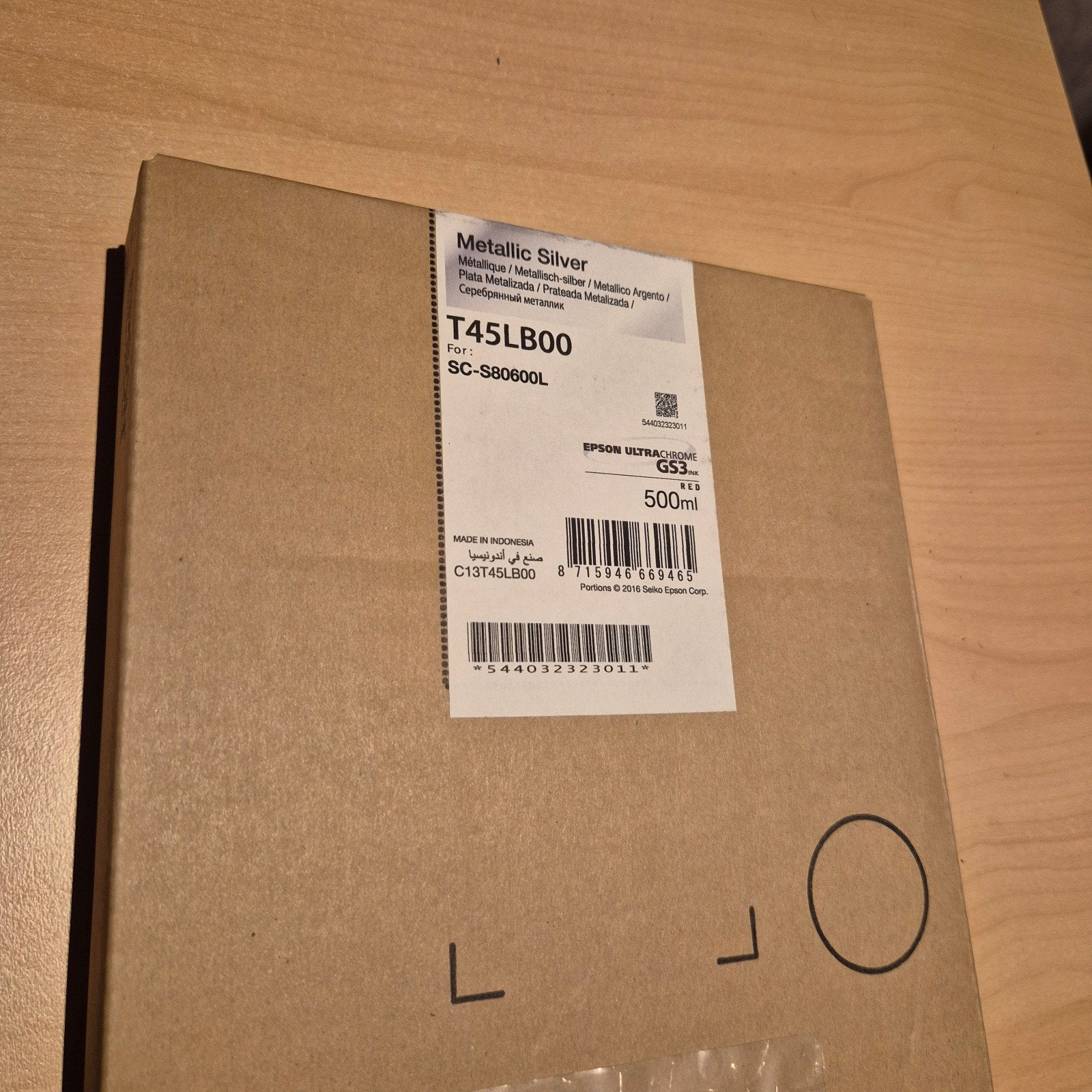 Epson UltraChrome GS3 Metallic Silver T45LB00 (500ml), Computers en Software, Ophalen of Verzenden, Nieuw, Cartridge, Epson