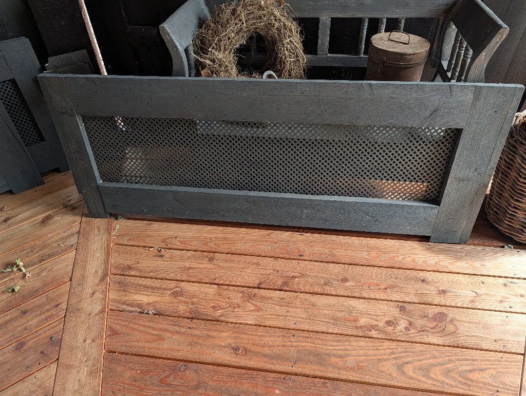 Steigerhouten panelen radiatorbekleding, Ophalen, 30 tot 80 cm, Gebruikt, Overige typen