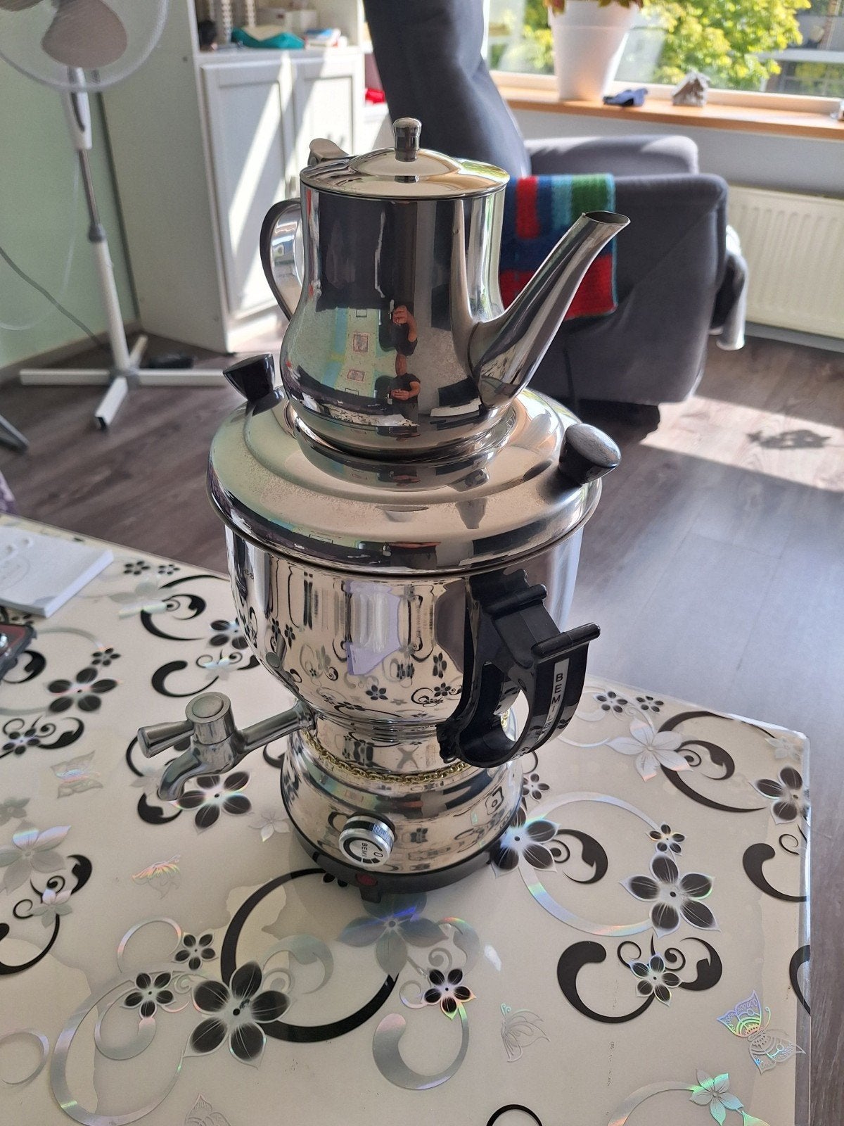 Bemilex-Samovar RVS Theemaker - Zo goed als nieuw, Witgoed en Apparatuur, Waterkokers, 2 liter of meer, Ophalen of Verzenden, Zo goed als nieuw