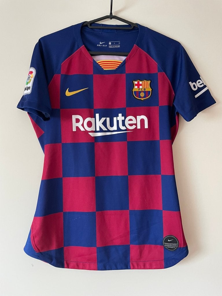 FC Barcelona Nike Voetbalshirt Dames Maat S 19/20 Home, Overige typen, Nike, Zo goed als nieuw, Maat 36 (S)