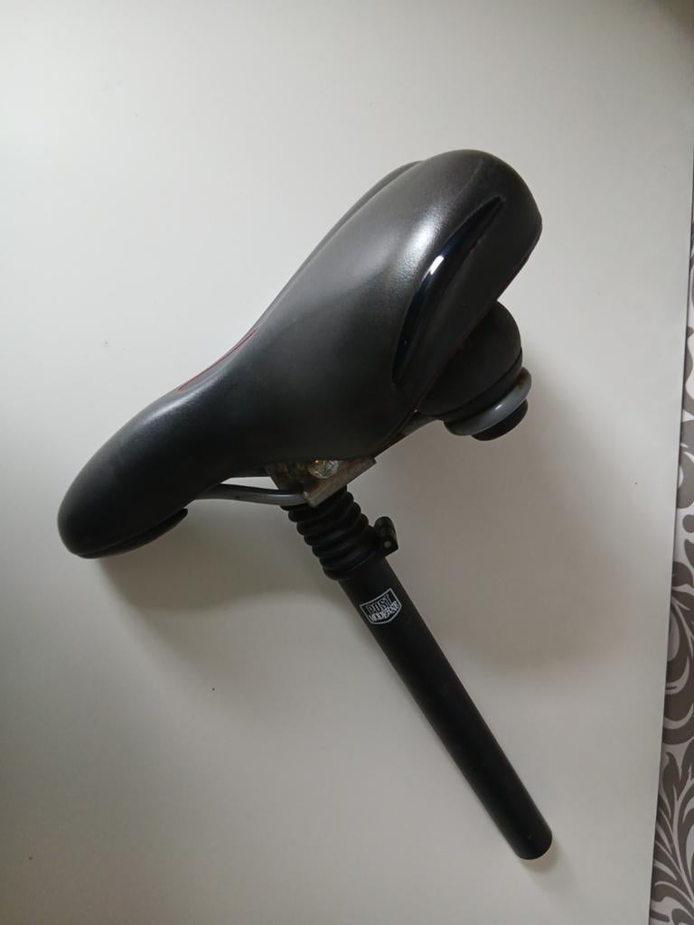 Fiets zadel met stang selle royal zwart, Fietsen en Brommers, Fietsonderdelen, Ophalen of Verzenden, Zo goed als nieuw, BMX, Selle Royal