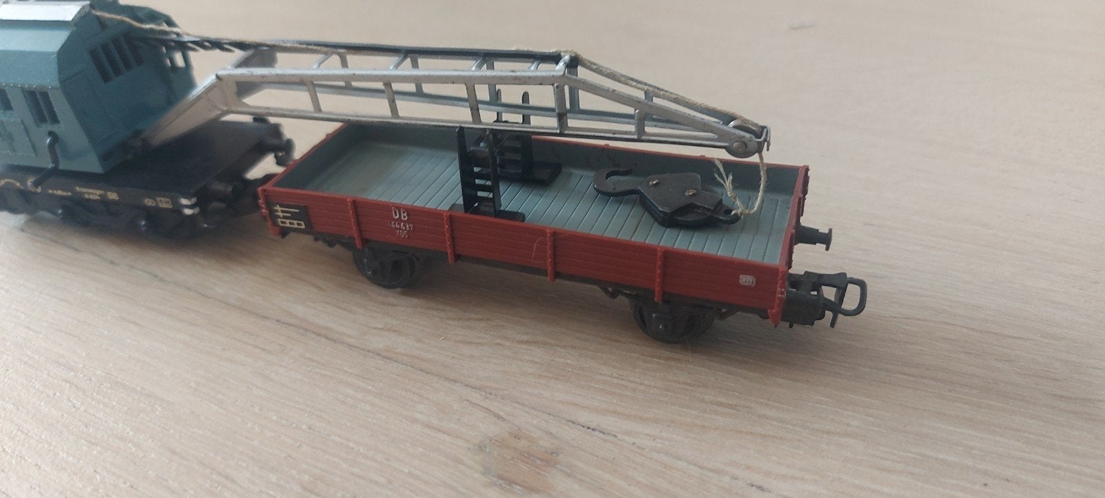 Märklin DB Krüpp kraan+lageboordwagen artnr 4611+4503, Wisselstroom, Wagon, Ophalen of Verzenden, Zo goed als nieuw