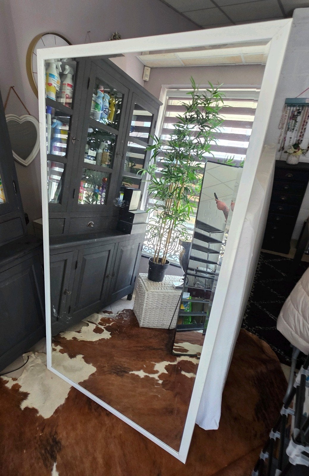 Grote spiegel, Huis en Inrichting, Ophalen, Zo goed als nieuw, Rechthoekig