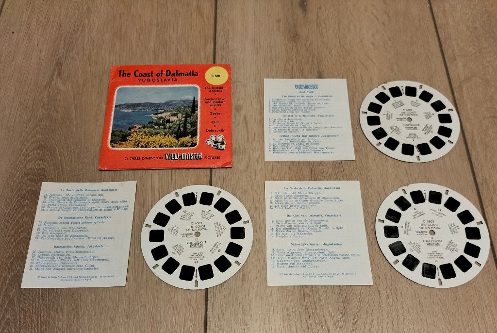 Viewmaster - The Coast of Dalmatia - Joegoslavië - C 680, Ophalen of Verzenden, Gebruikt