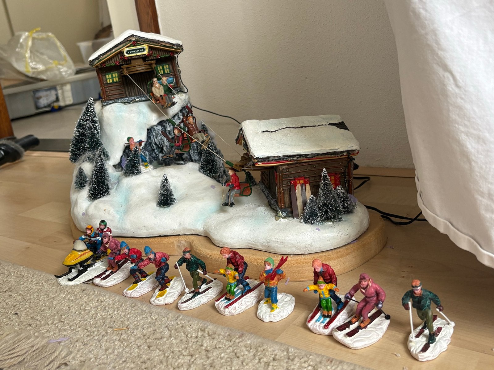 Kerst miniatuur skilift, Diversen, Ophalen of Verzenden, Zo goed als nieuw