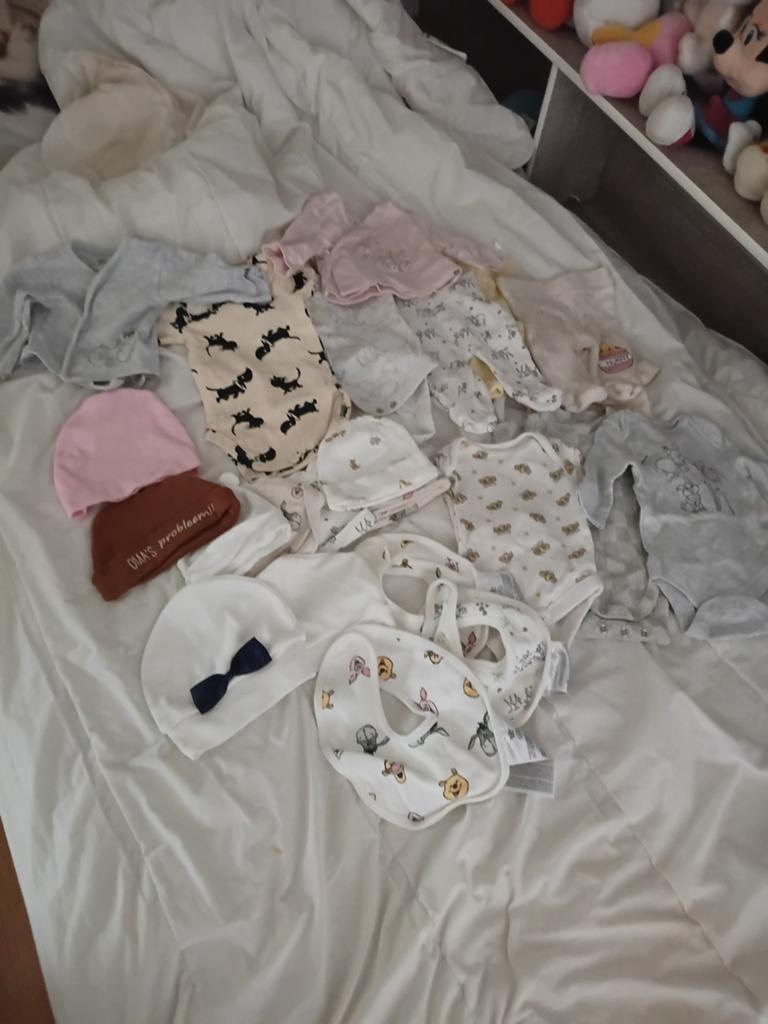 Baby rompertjes broekjes mutjes baby slabertjes maten 50/56, Ophalen of Verzenden, Zo goed als nieuw, Jongetje of Meisje