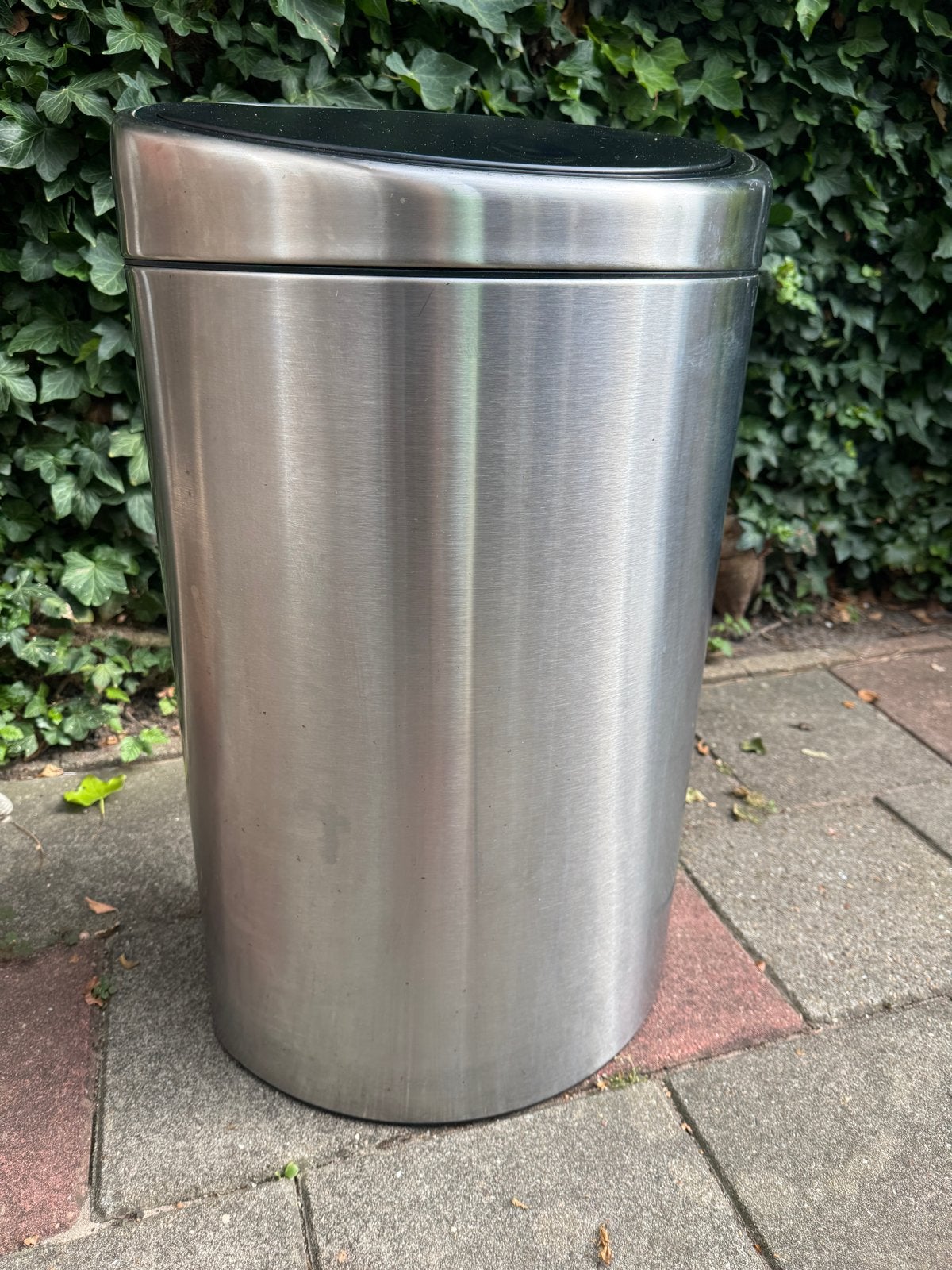 Brabantia touch bin prullenbak RVS met kunststof deksel, 20 tot 30 liter, Ophalen, Gebruikt, Rvs