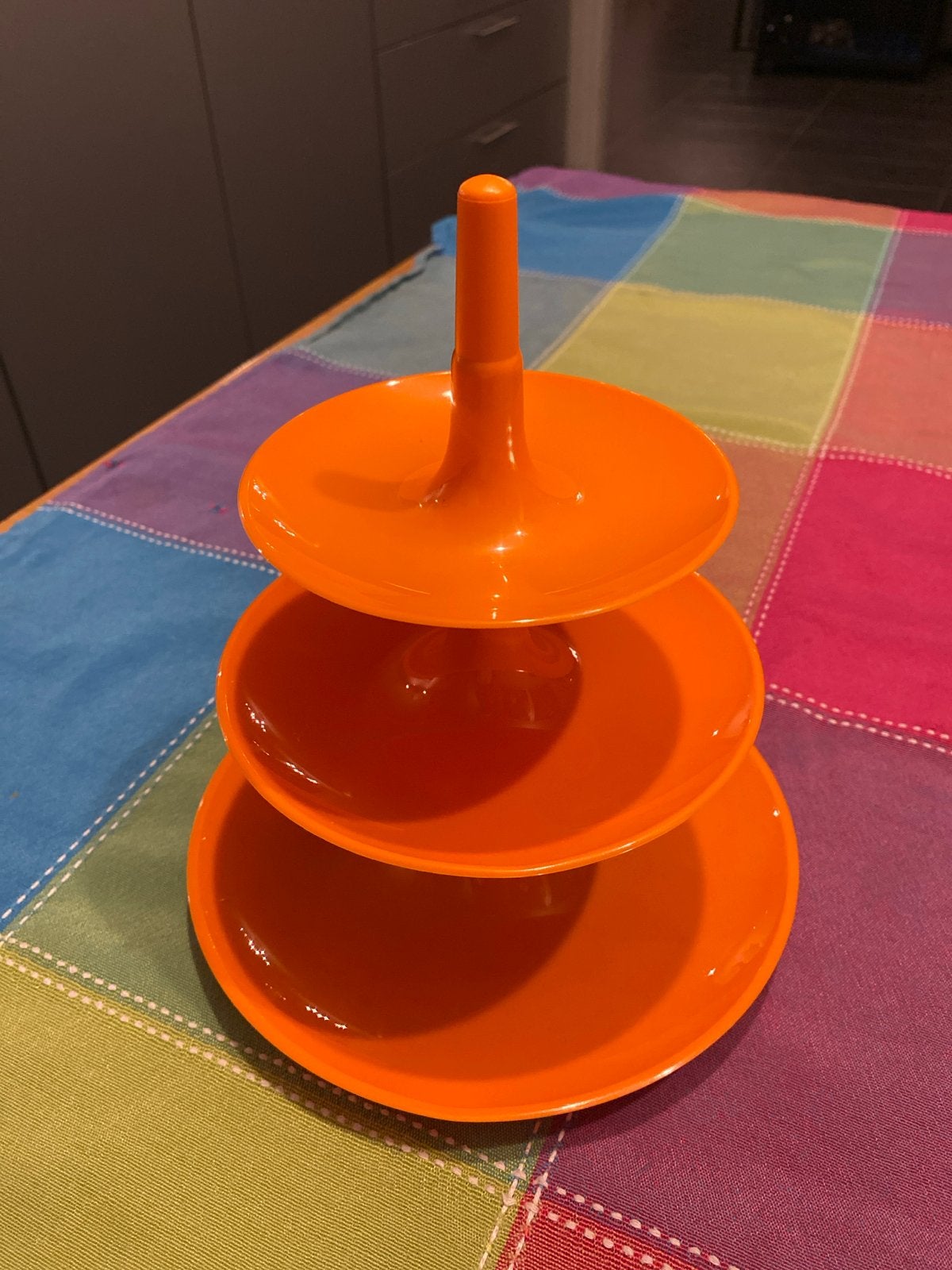 Koziol etagere oranje - 3 lagen, Kunststof, Rond, Ophalen of Verzenden, Overige typen
