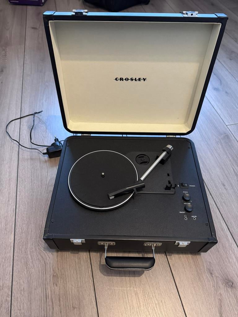 Crosley CR6252A-BK4 Platenspeler - Zwart, Ophalen of Verzenden, Overige merken