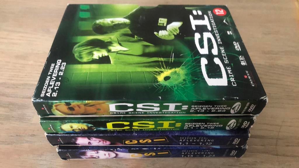 Dvd serie CSI seizoen 1 en 2, Vanaf 12 jaar, Ophalen of Verzenden, Zo goed als nieuw, Actie en Avontuur