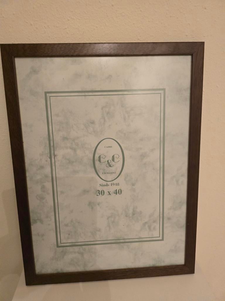 Houten fotolijst 30x40   nieuw! Koopje, Ophalen