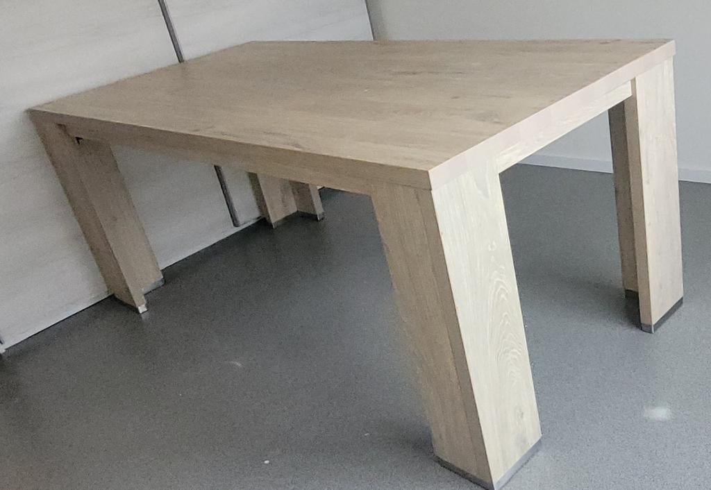 Lamulux Werktafel/Eettafel met stalen frame, 50 tot 100 cm, Zo goed als nieuw, Vijf personen of meer, 150 tot 200 cm