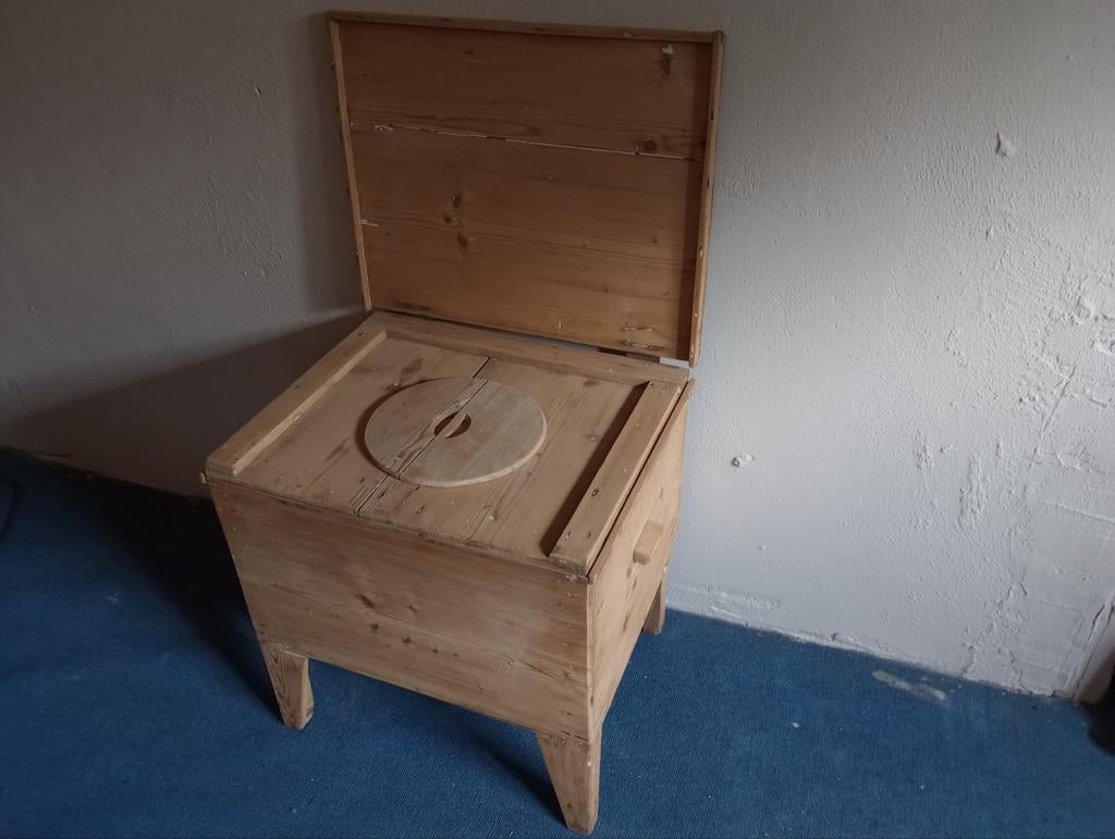 Antiek toilet po postoel po-stoel onbewerkt #WINKEL# vintage, Ophalen of Verzenden