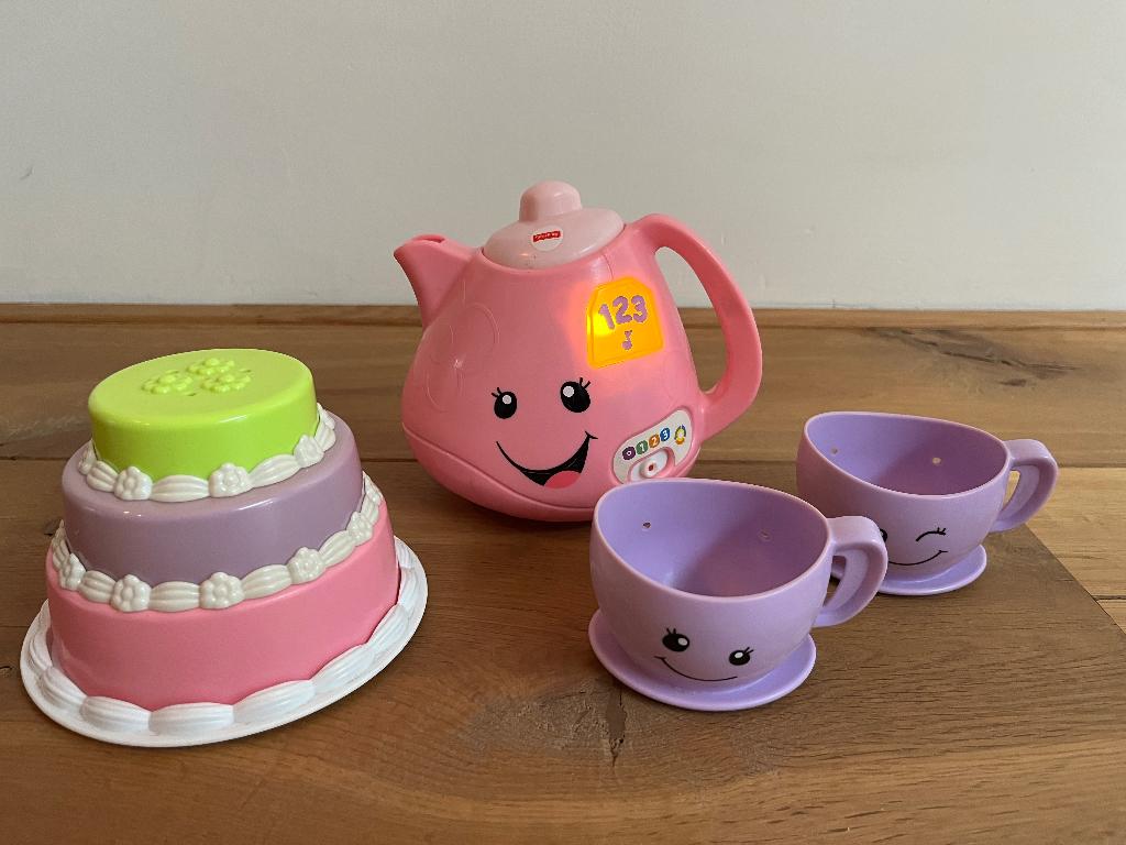 Fisher-Price theeservies met licht en geluid, Ophalen of Verzenden, Zo goed als nieuw, Speelset, Met licht