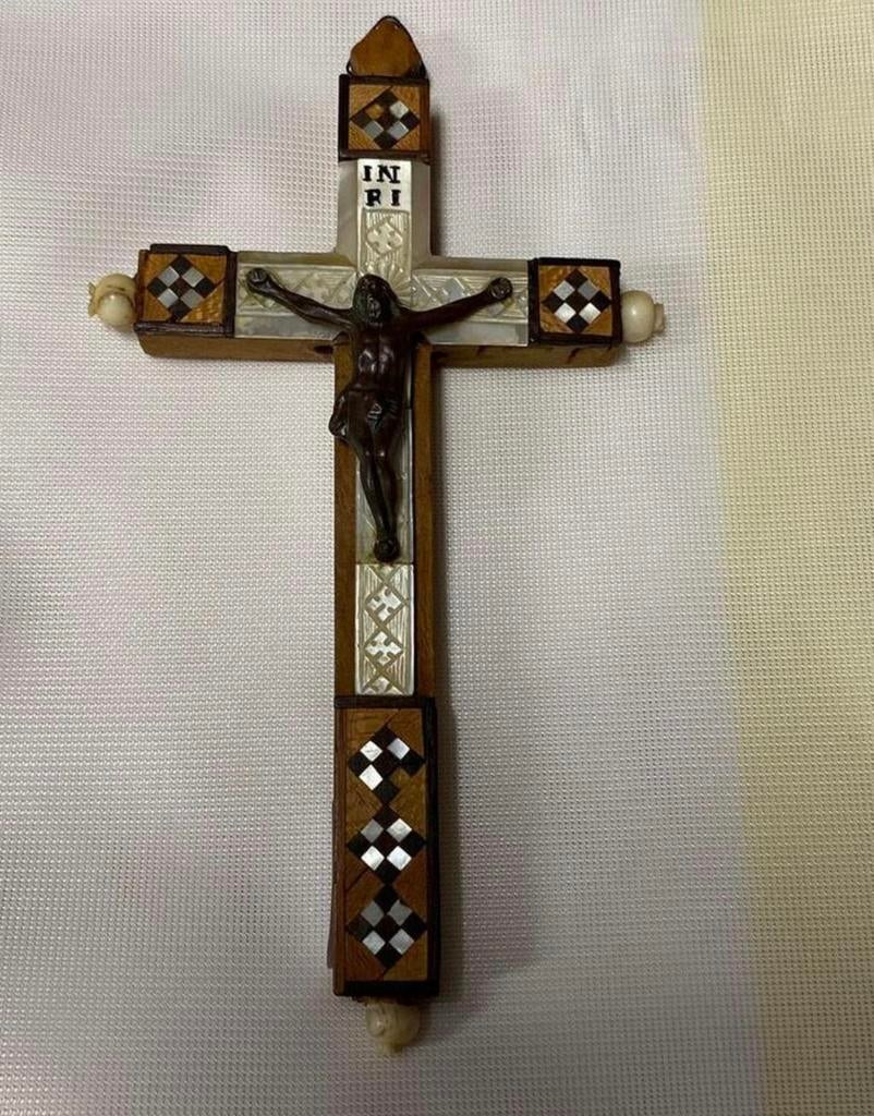 Antiek kruis relieken, Antiek en Kunst, Ophalen of Verzenden