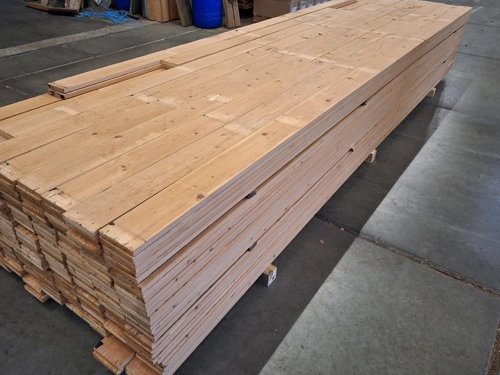 Grenen  sloophout  planken  wandbekleding  lambrisering, Ophalen of Verzenden, Gebruikt, Grenen