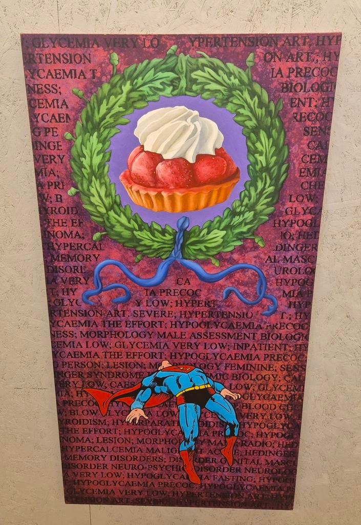 Groot origineel schilderij, Hypoglycaem, Jan Bollart (2002), Antiek en Kunst, Ophalen