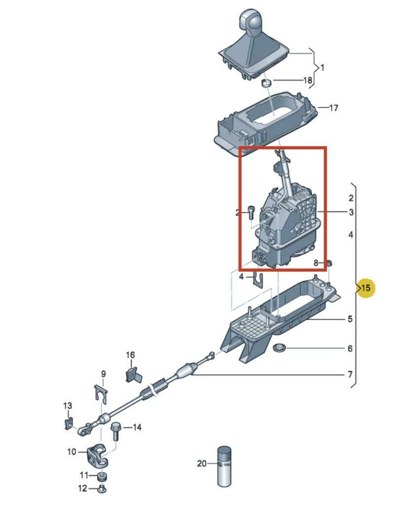 Reparatie VAG MQB versnellingspook Golf Jetta Beetle 2013–>, Ophalen of Verzenden, Gereviseerd