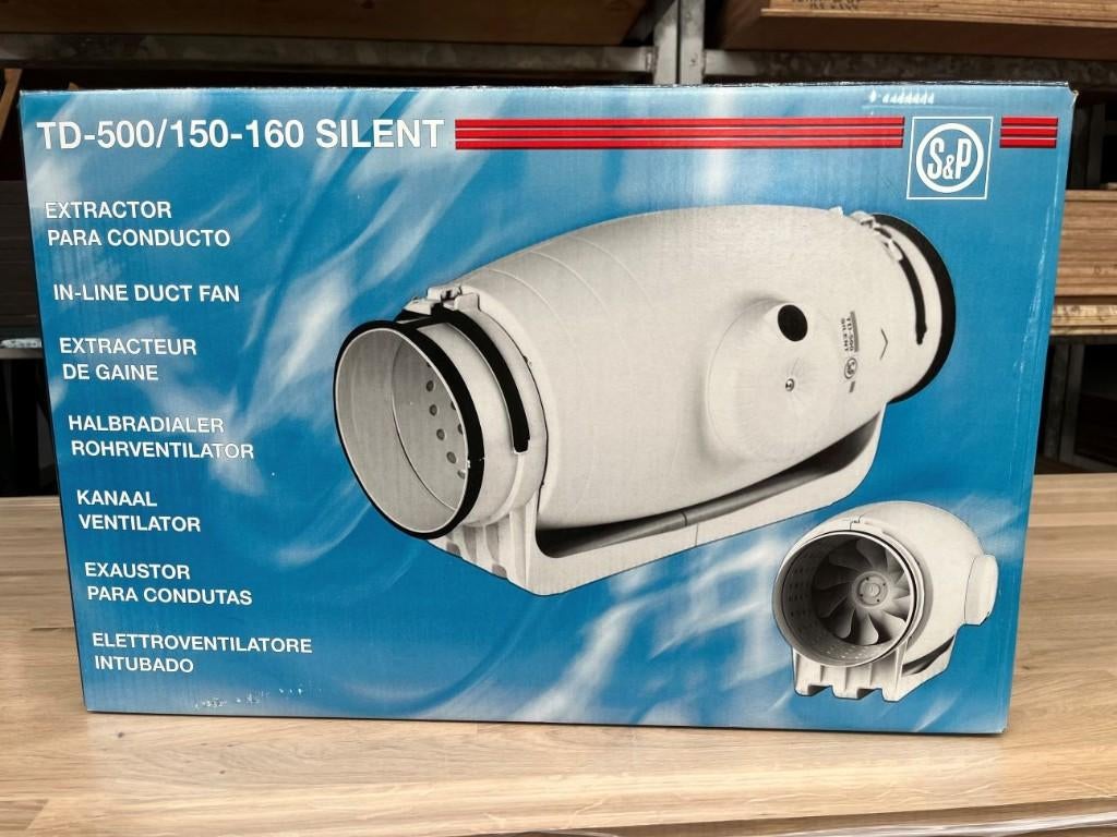 Buisventilator van Soler & Palau TD-500/150-160 Silent, Doe-het-zelf en Verbouw, Ventilatie en Afzuiging, Ophalen, Nieuw, Ventilator