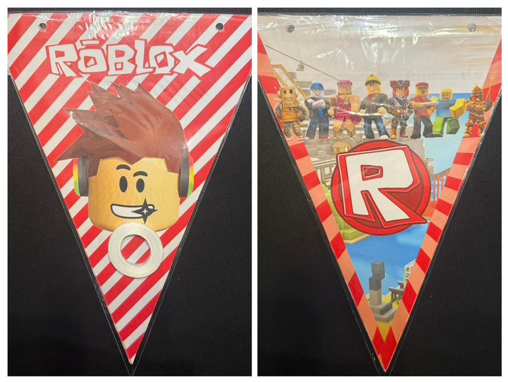 ROBLOX vlaggenlijn/puntslinger thema ROBLOX, Ophalen of Verzenden, Nieuw, Versiering, Verjaardag