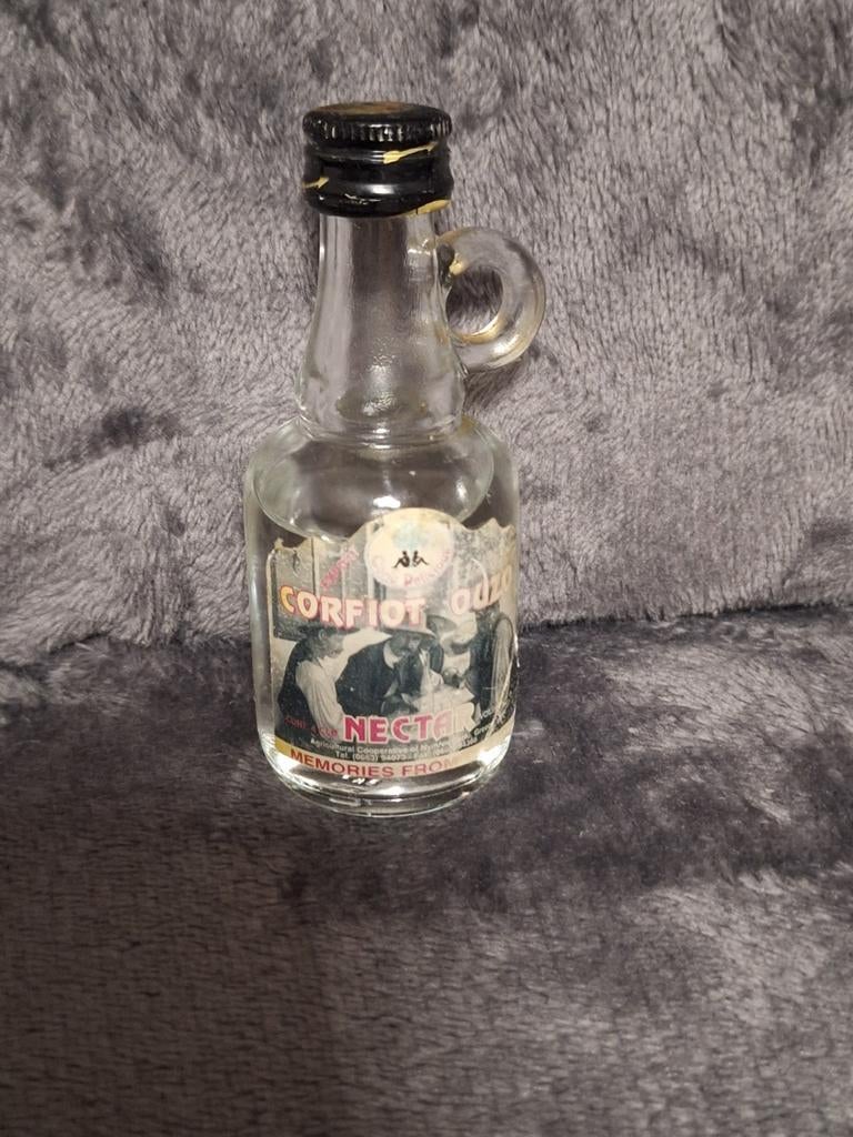 Miniatuur Corfiot Ouzo Flesje, Ophalen of Verzenden, Gebruikt, Overige typen