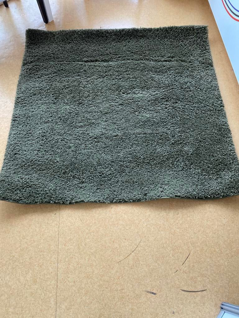Groen Shaggy Tapijt 160x160 cm - Zo Goed Als Nieuw, Ophalen, 150 tot 200 cm, Vierkant, 200 cm of meer