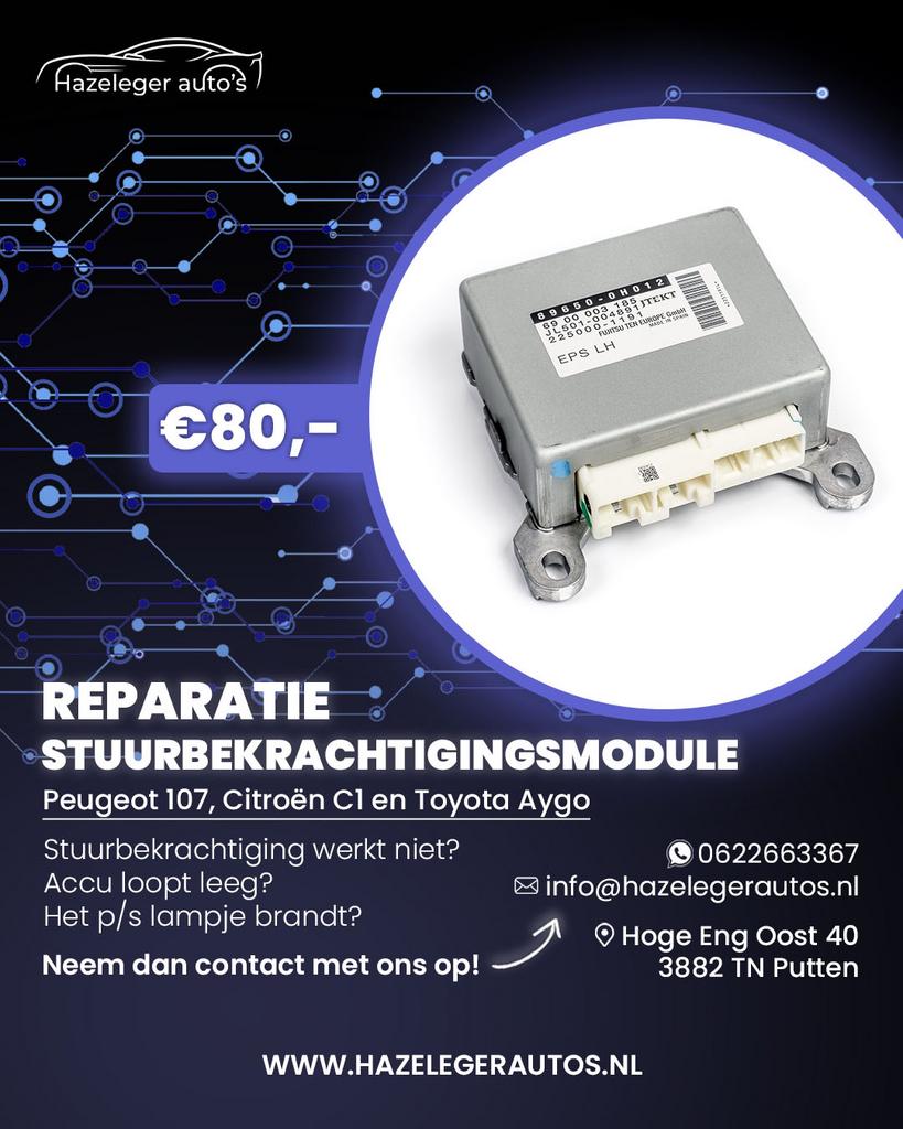 Reparatie Stuurbekrachtigingsmodule  – €80,-, Ophalen of Verzenden, Nieuw, Toyota