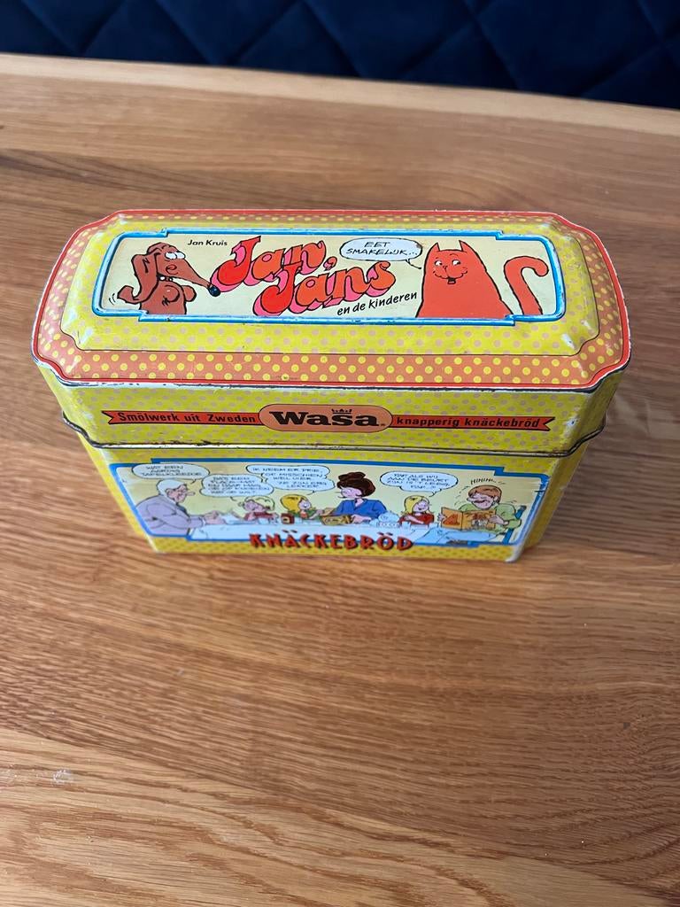 Vintage Wasa Knäckebröd Beschuitblik Jan Kruis/ Jan, Jans en, Verzamelen, Ophalen of Verzenden, Gebruikt, Beschuit, Overige merken
