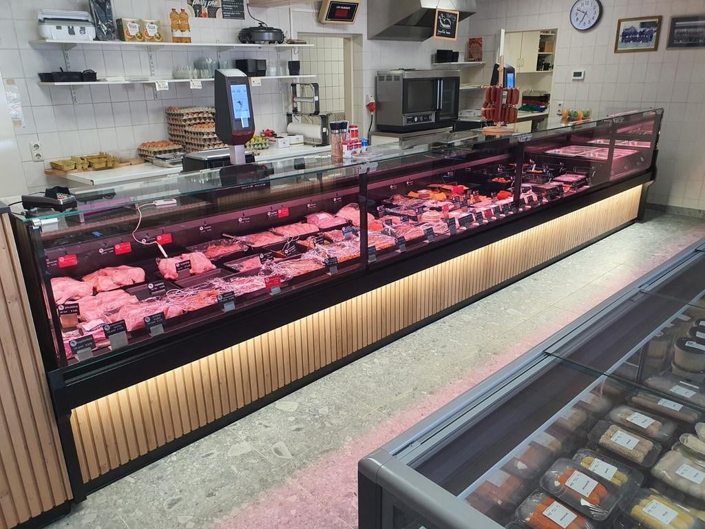 Koeltoonbank met plaatkoeling voor slager vis  poelier etc, Ophalen of Verzenden