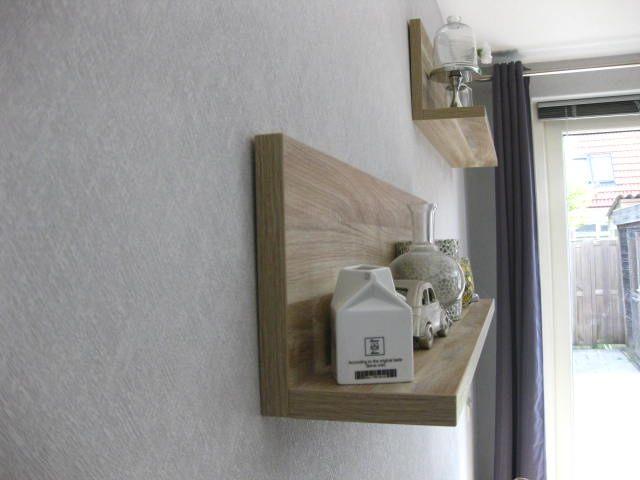 Wandplank Chantal Melamine Eiken Kleur 2 Stuks P/st €20, Ophalen, Nieuw