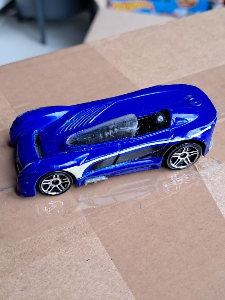 Hot Wheels Monoposto blauw netjes bespeeld, Ophalen of Verzenden, Gebruikt, Auto