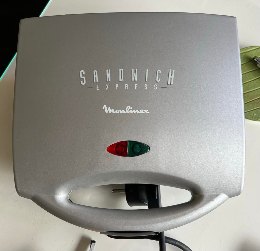Moulinex Sandwich Express Tosti-apparaat, Witgoed en Apparatuur, Contactgrills, Gebruikt, Uitneembare platen, Ophalen of Verzenden