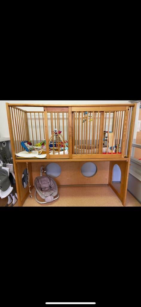 Dubbele Kinderbox - Ruimte voor Twee!, Kinderen en Baby's, Boxen, Gebruikt, Rechthoekig, Wieltjes, Ophalen