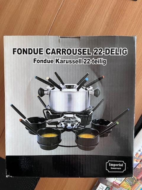Fondue Carroussel Imperial houseware, Ophalen, Nieuw, Brander, Fondueset