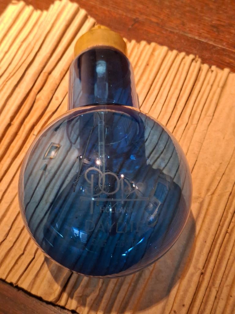 Vintage Pope Holland Daylite blauwe gloeilamp 150 W, Verzamelen, Ophalen of Verzenden, Zo goed als nieuw, Lichtbak of (neon) lamp