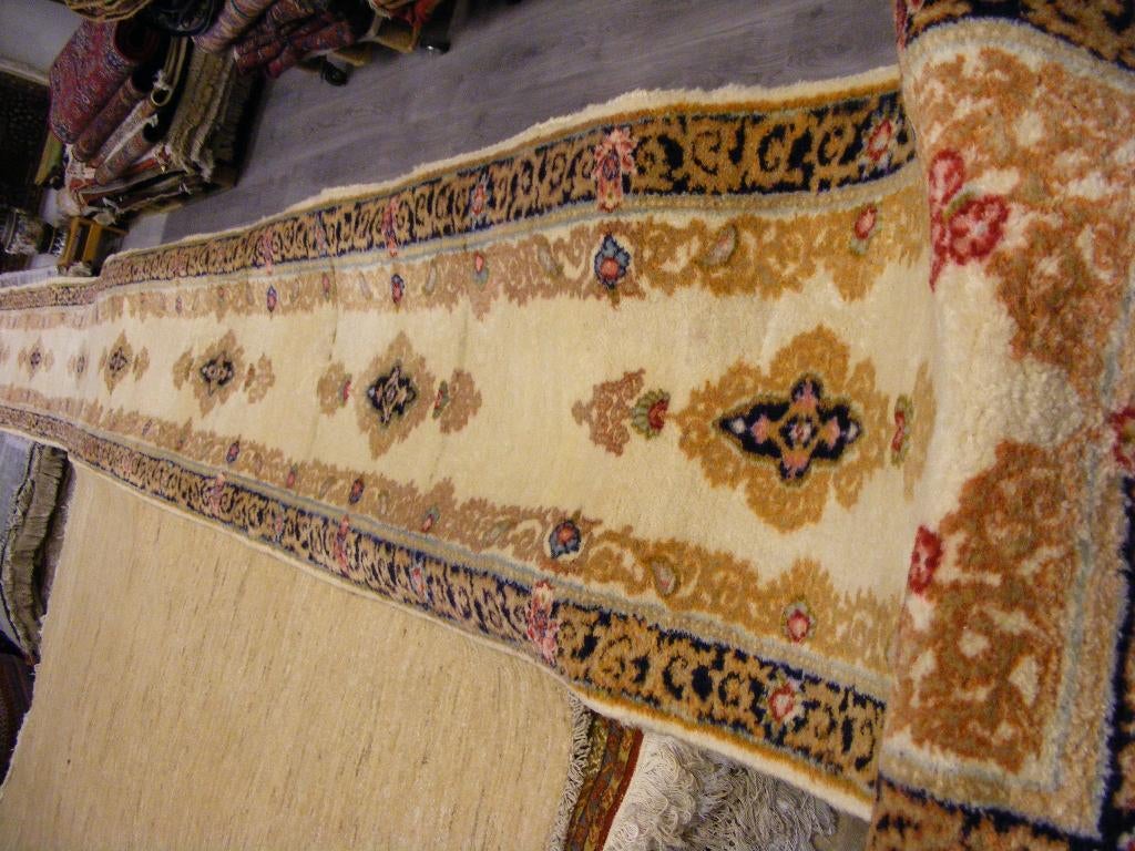 Handgeknoopt Perzisch Tapijt/Loper kerman Maat:050X6.10., Verzenden, 200 cm of meer, 50 tot 100 cm, Zo goed als nieuw