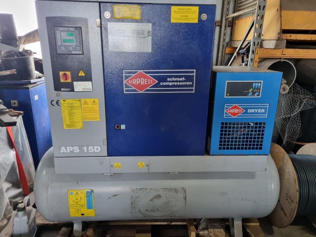 Airpress APS 15 D CDRY 15 Pk op 500L ketel, Doe-het-zelf en Verbouw, Compressors, Zo goed als nieuw, 6 tot 10 bar, 100 liter of meer