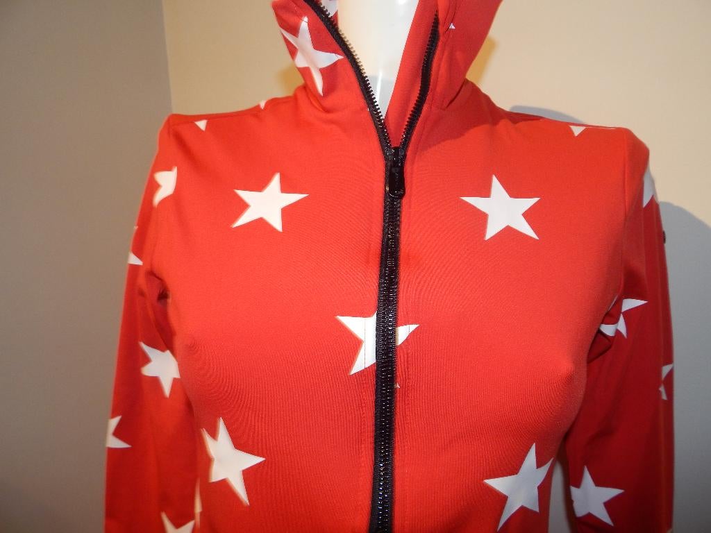 Goldbergh dikkere stretch kol trui rood met sterren print M, Maat 38/40 (M), Ophalen of Verzenden, Gedragen, Goldbergh
