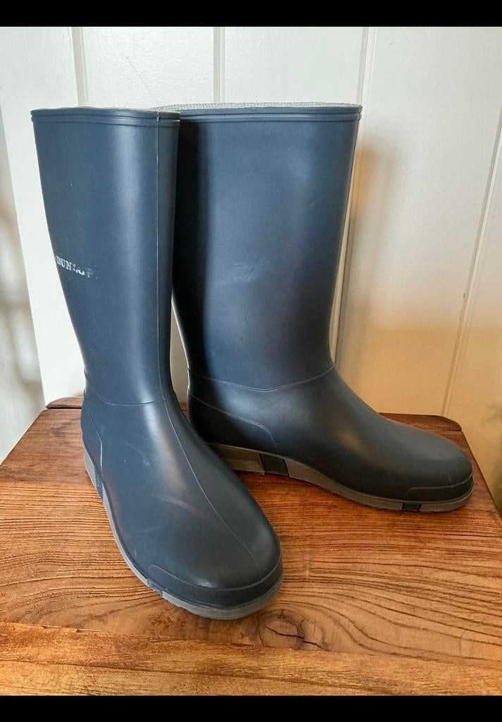Donkerblauwe kaplaars, regenlaarzen in mt 33. Dunlop laarzen, Ophalen of Verzenden, Zo goed als nieuw, Laarzen