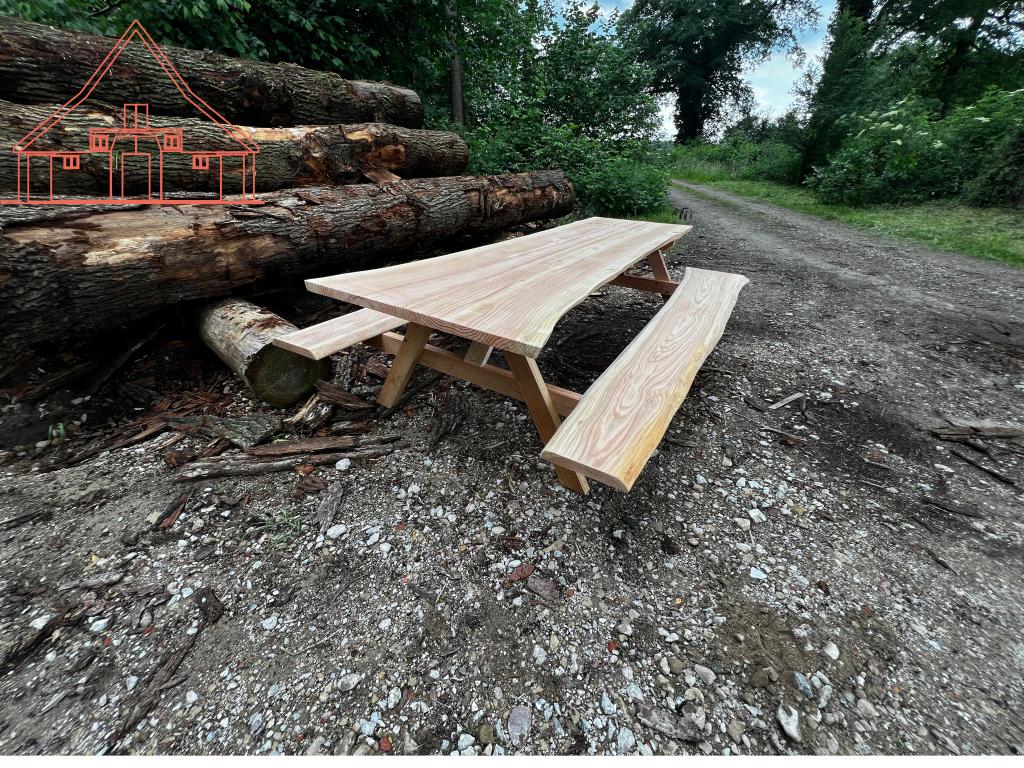 picknicktafel, verschillende lengtes, van eigen zagerij, Ophalen, Nieuw, Rechthoekig, Hout
