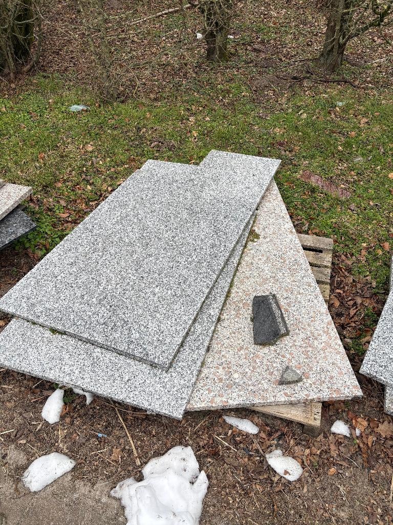 partij natuursteen - platen, stroken en reststukken, Ophalen, Gebruikt, Natuursteen, Overige typen