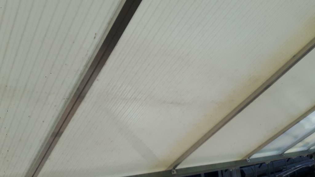Polycarbonaat veranda platen melkwit gebruikt € 6,-- per m2, Ophalen, Kunststof, Gebruikt, Overige kleuren