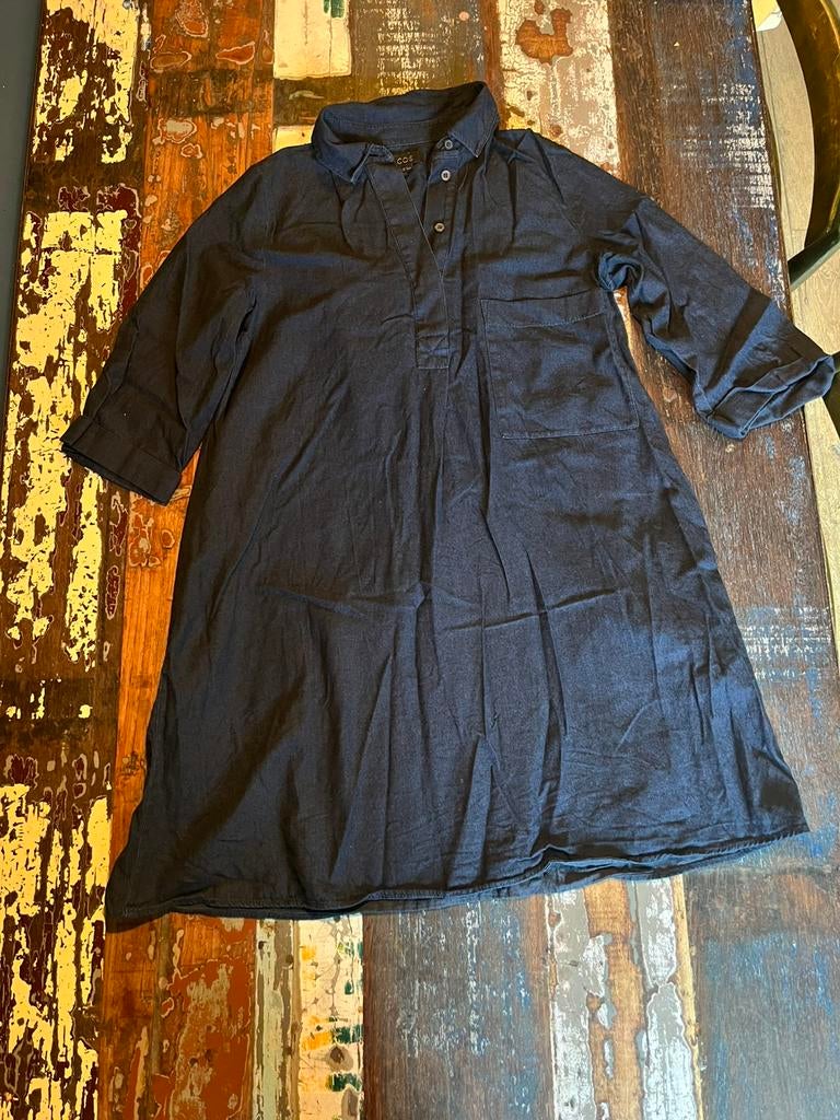 Donker blauwe blouse jurk | Cos, Blauw, Ophalen of Verzenden, Maat 34 (XS) of kleiner, Gedragen
