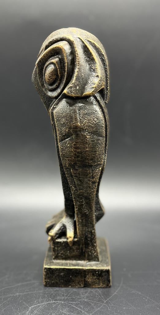 Art-Deco stijl uil van gietijzer., Antiek en Kunst, Ophalen of Verzenden
