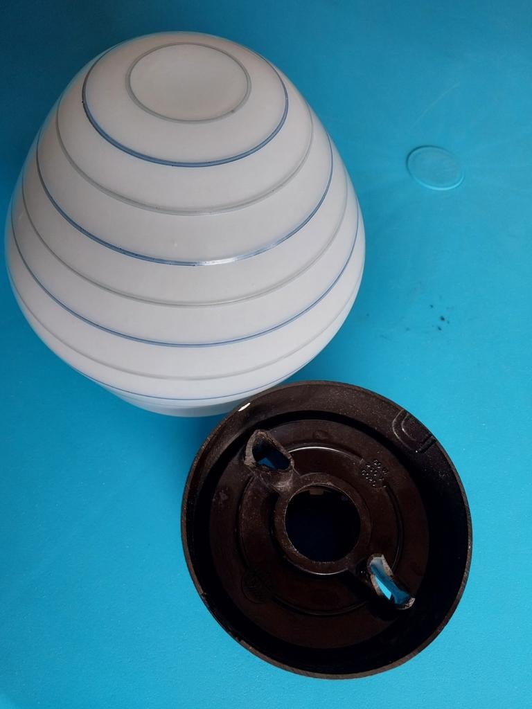 Vintage Plafondlamp - Glas, Ophalen of Verzenden, Gebruikt, Glas, Vintage