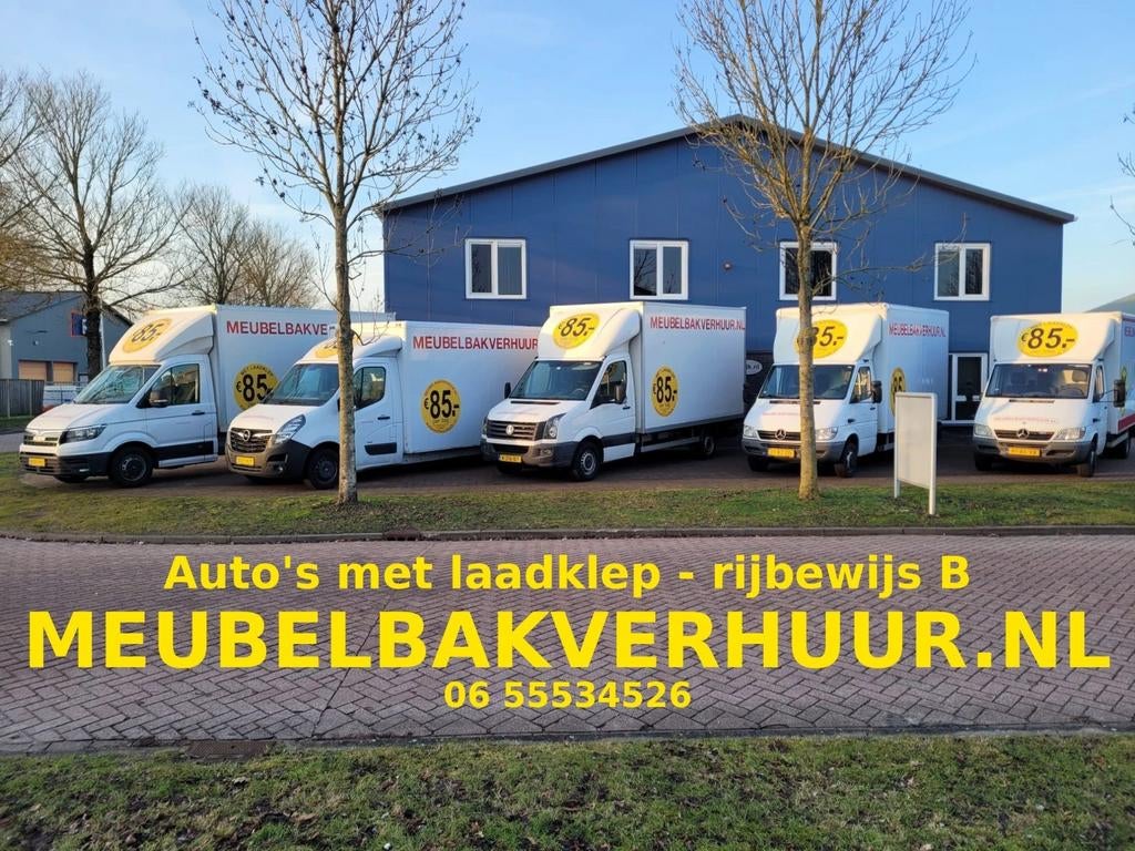 Bakwagen busje met laadklep te huur verhuizers bus lift € 85