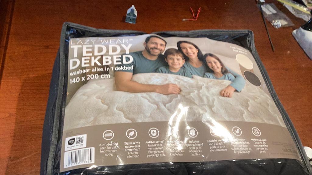 Teddy dekbed met fleece binnenkant, Ophalen of Verzenden, Zo goed als nieuw